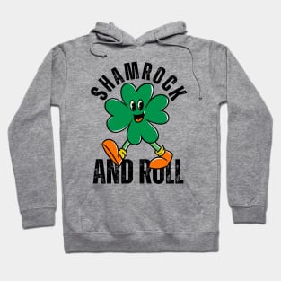 Shamrock And Roll St Patricks Day Reto Hoodie